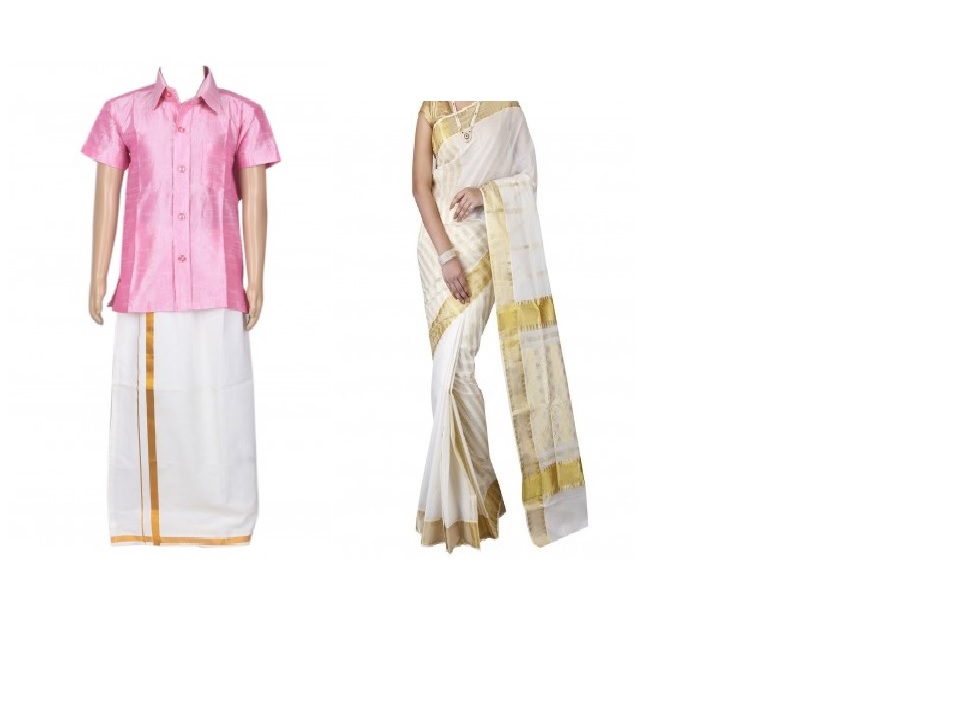 Kerala Dhoti and Saree